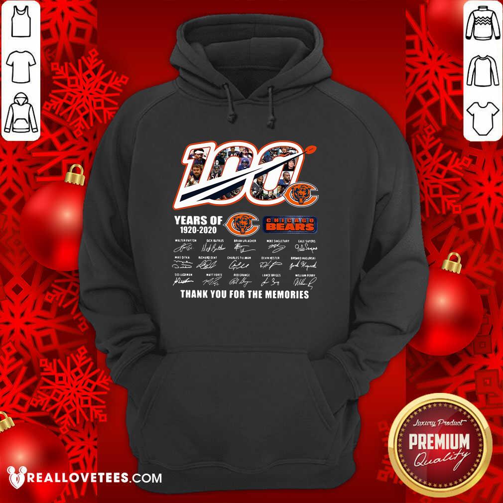 Pro 100 Chicago Bears Years Of 1920 2020 Thank You For The Memories Signatures Shirt - Image 4