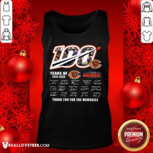 Alternative view of Pro 100 Chicago Bears Years Of 1920 2020 Thank You For The Memories Signatures Shirt