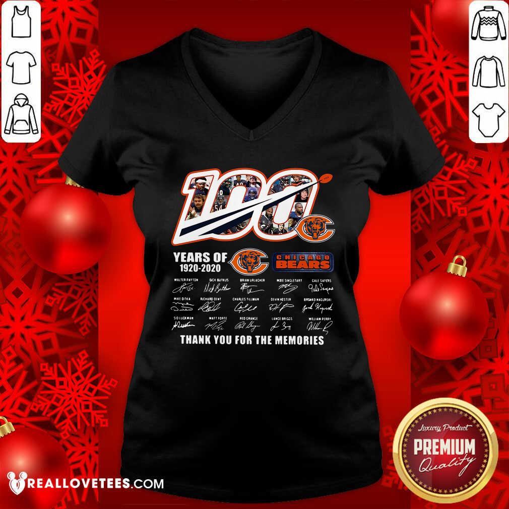 Pro 100 Chicago Bears Years Of 1920 2020 Thank You For The Memories Signatures Shirt - Image 5