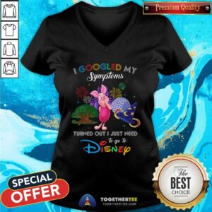 Alternative view of Funny I Googled My Symtoms Disney Piglet Shirt