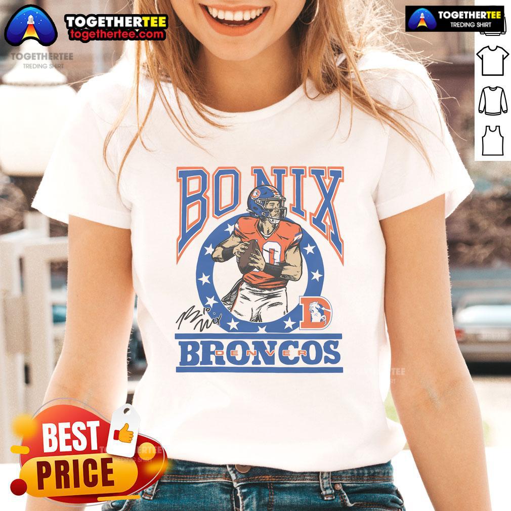 Top Broncos Bo Nix Signature T-Shirt - Image 3