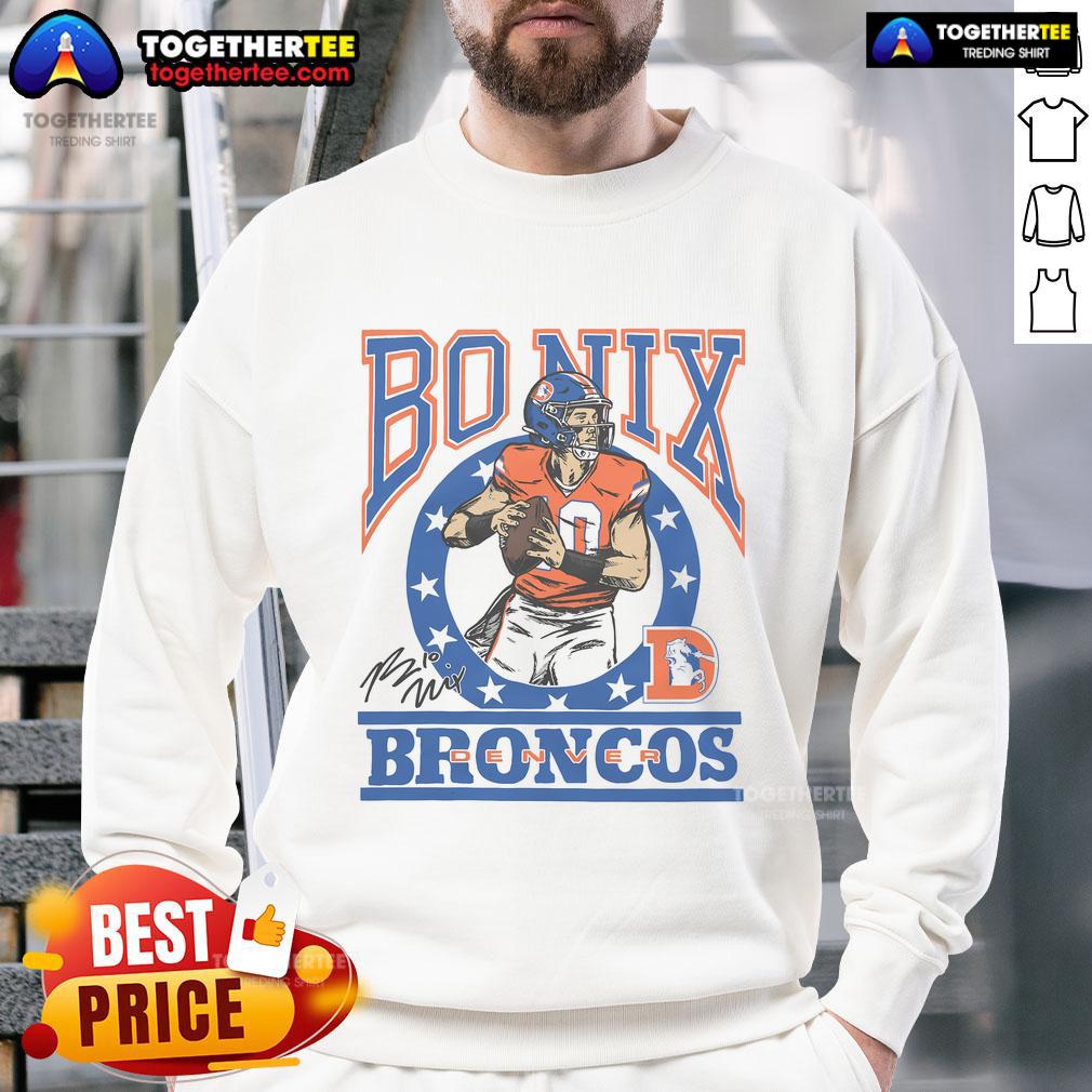 Top Broncos Bo Nix Signature T-Shirt - Image 5