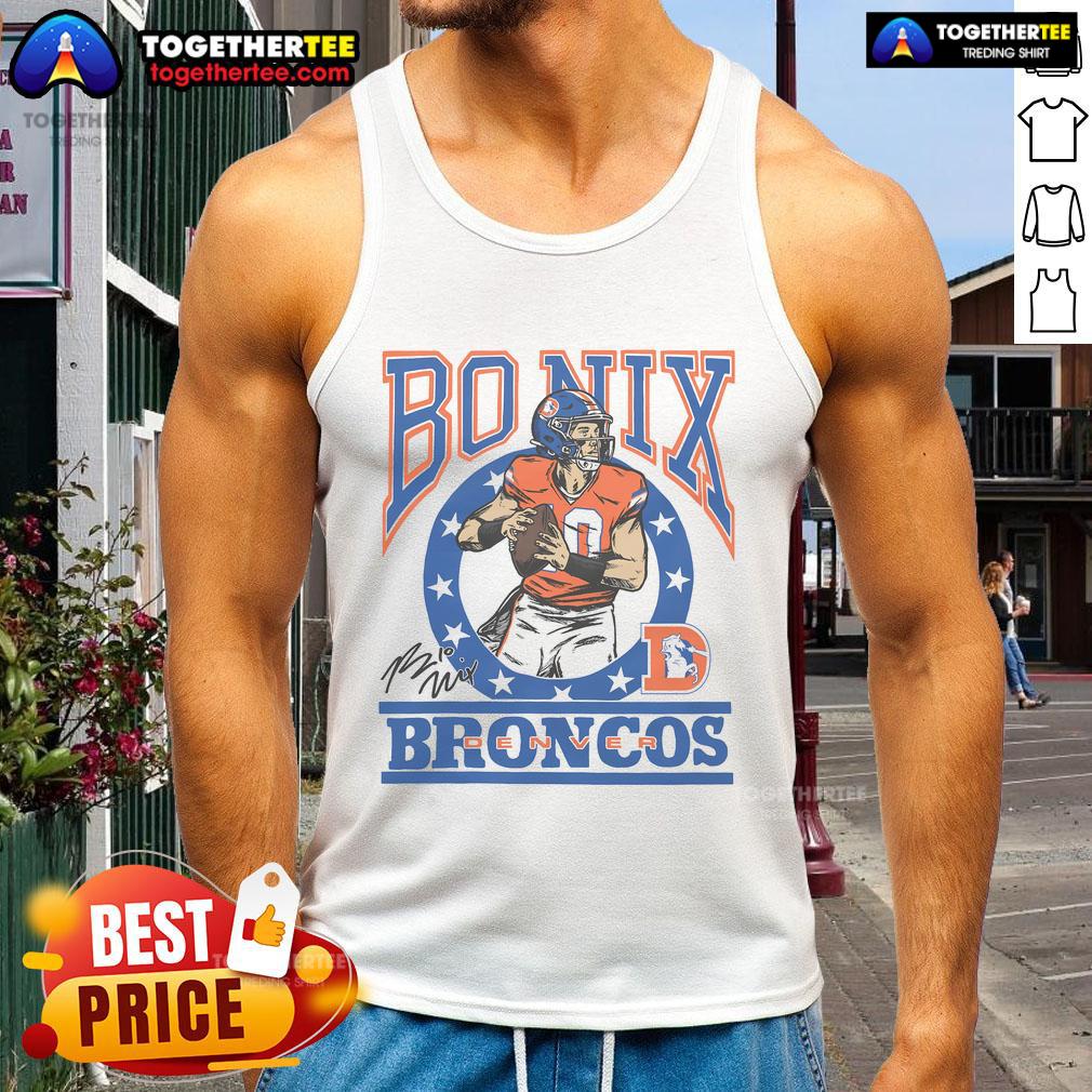 Top Broncos Bo Nix Signature T-Shirt - Image 4
