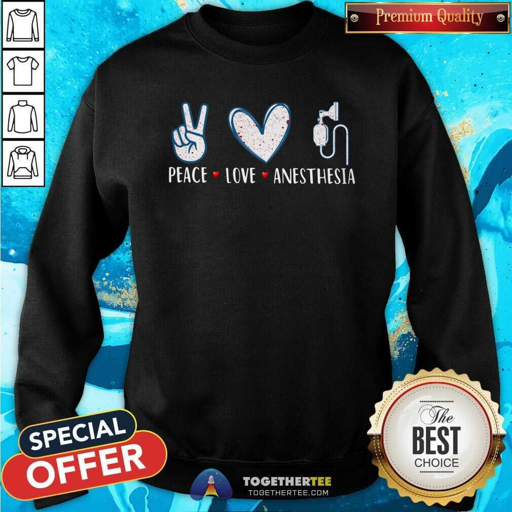 Awesome Peace Love Anesthesia Shirt - Image 2