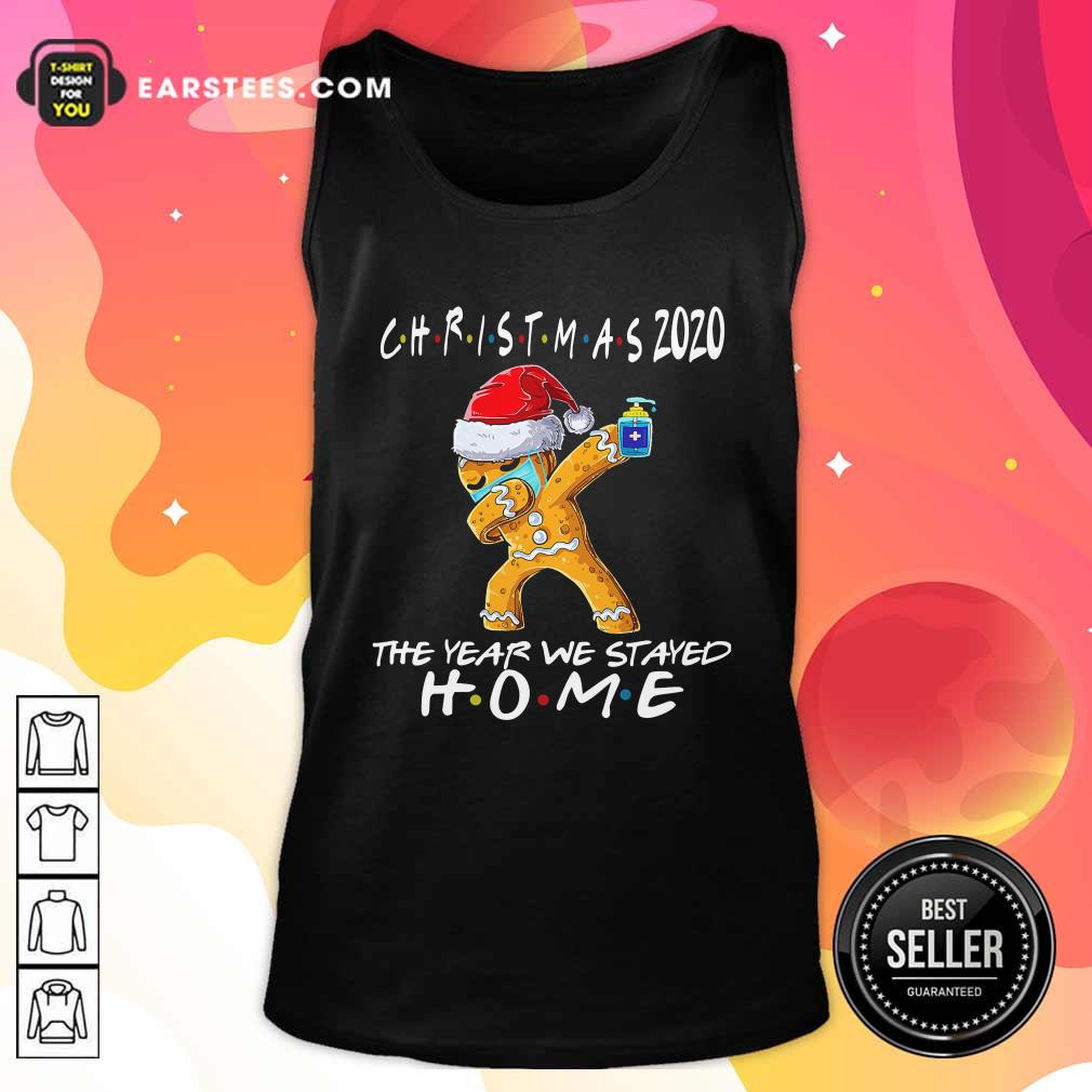 Official Christmas The Year We Stayed Home 2020 Quarantine Gingerbread Pajama Shirt - Image 5