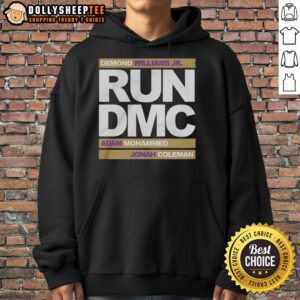 Alternative view of Top Run DMC Football Demond Williams Jr. Adam Mohammed and Johnah Coleman T-Shirt