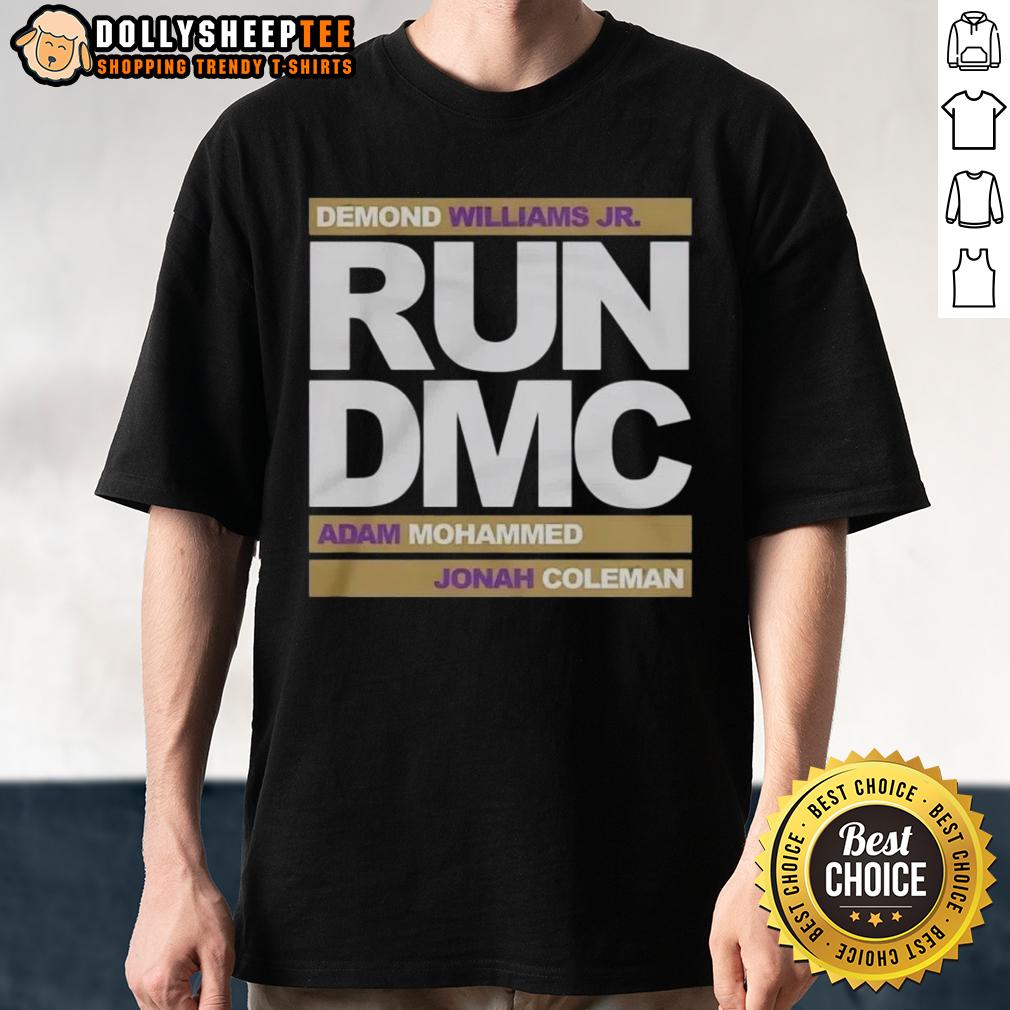 Top Run DMC Football Demond Williams Jr. Adam Mohammed and Johnah Coleman T-Shirt