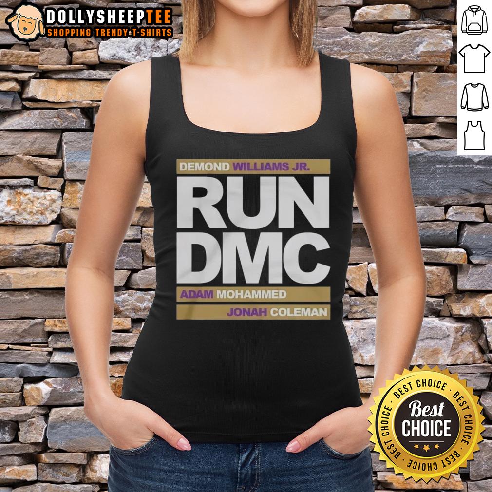 Top Run DMC Football Demond Williams Jr. Adam Mohammed and Johnah Coleman T-Shirt - Image 4
