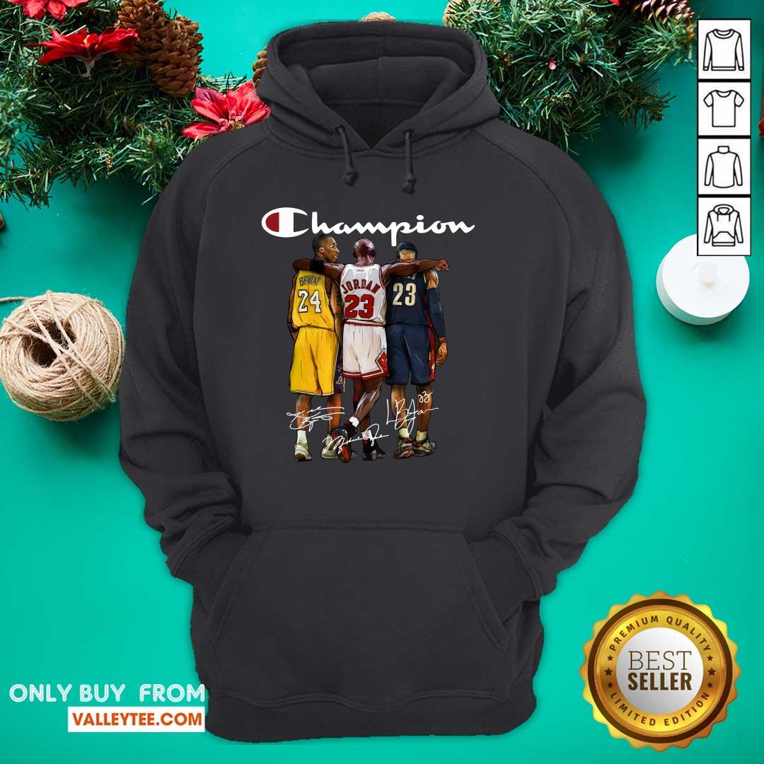 Great Kobe Bryant James Jordan LeBron James Mvp Champion Signatures Shirt - Image 4