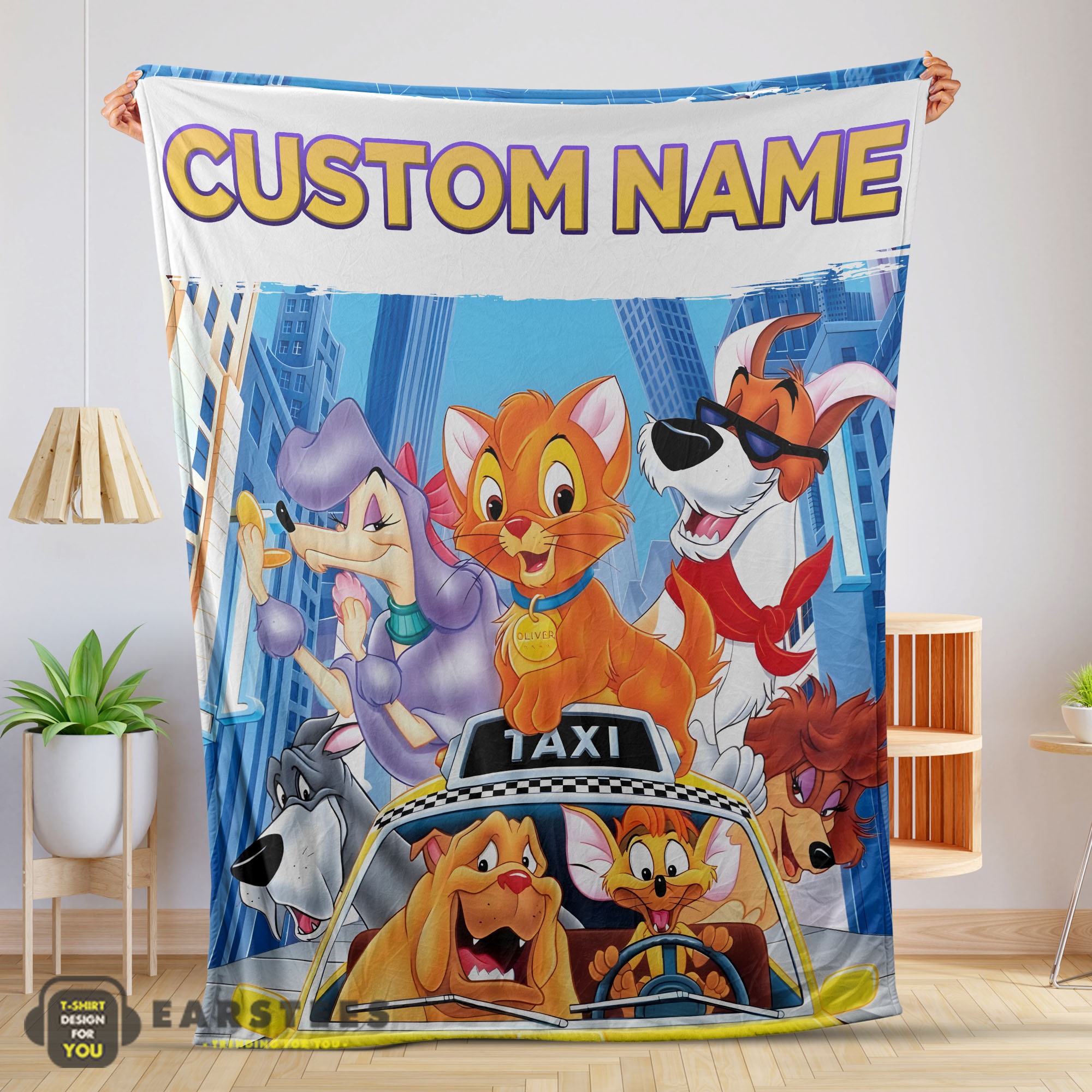 Good Oliver & Company With Friends Drive Taxi Blanket Fleece Customized Blanket