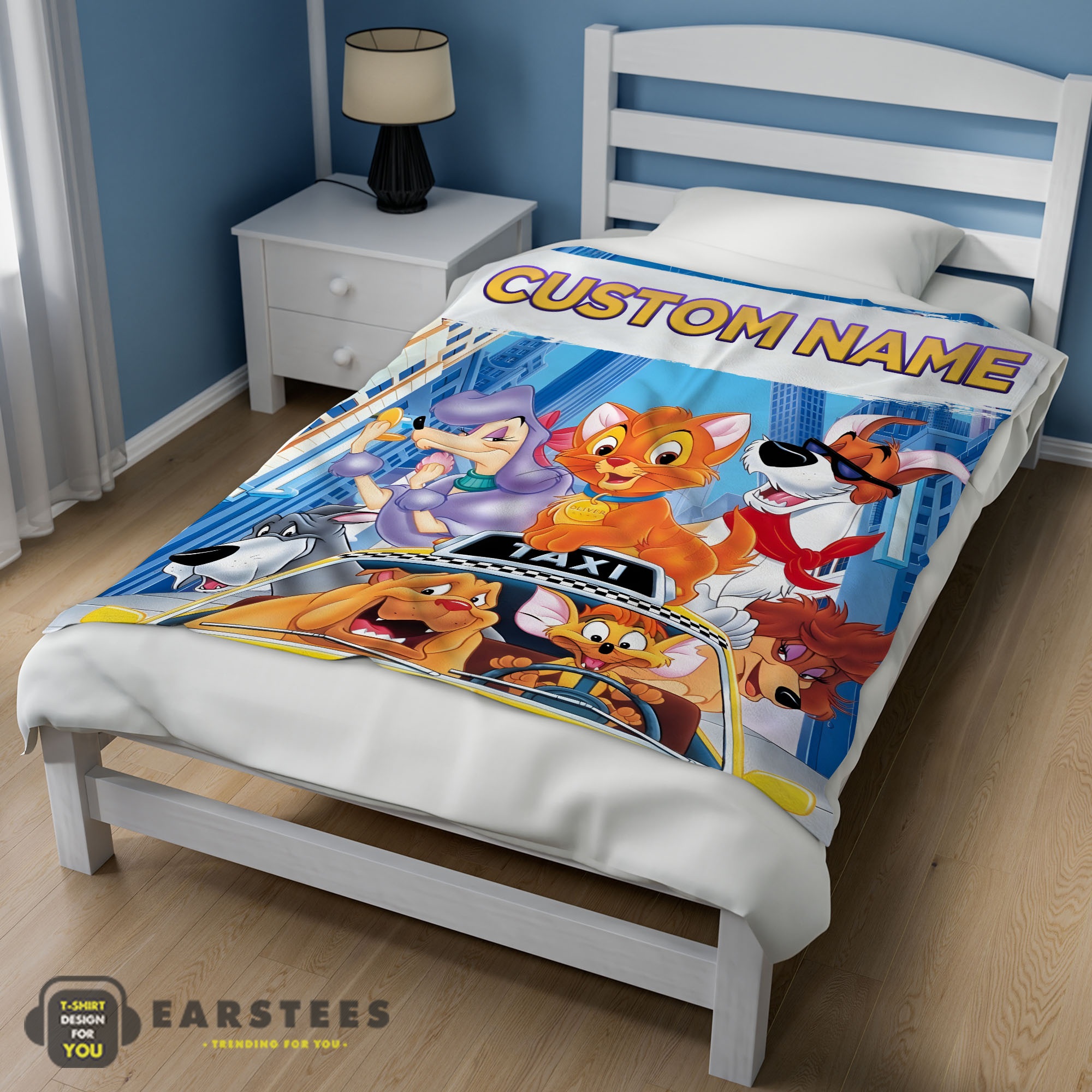 Good Oliver & Company With Friends Drive Taxi Blanket Fleece Customized Blanket - Image 3