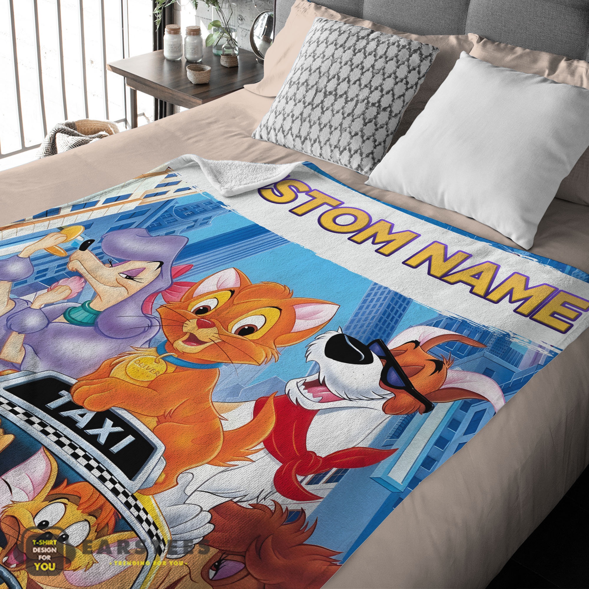 Good Oliver & Company With Friends Drive Taxi Blanket Fleece Customized Blanket - Image 2
