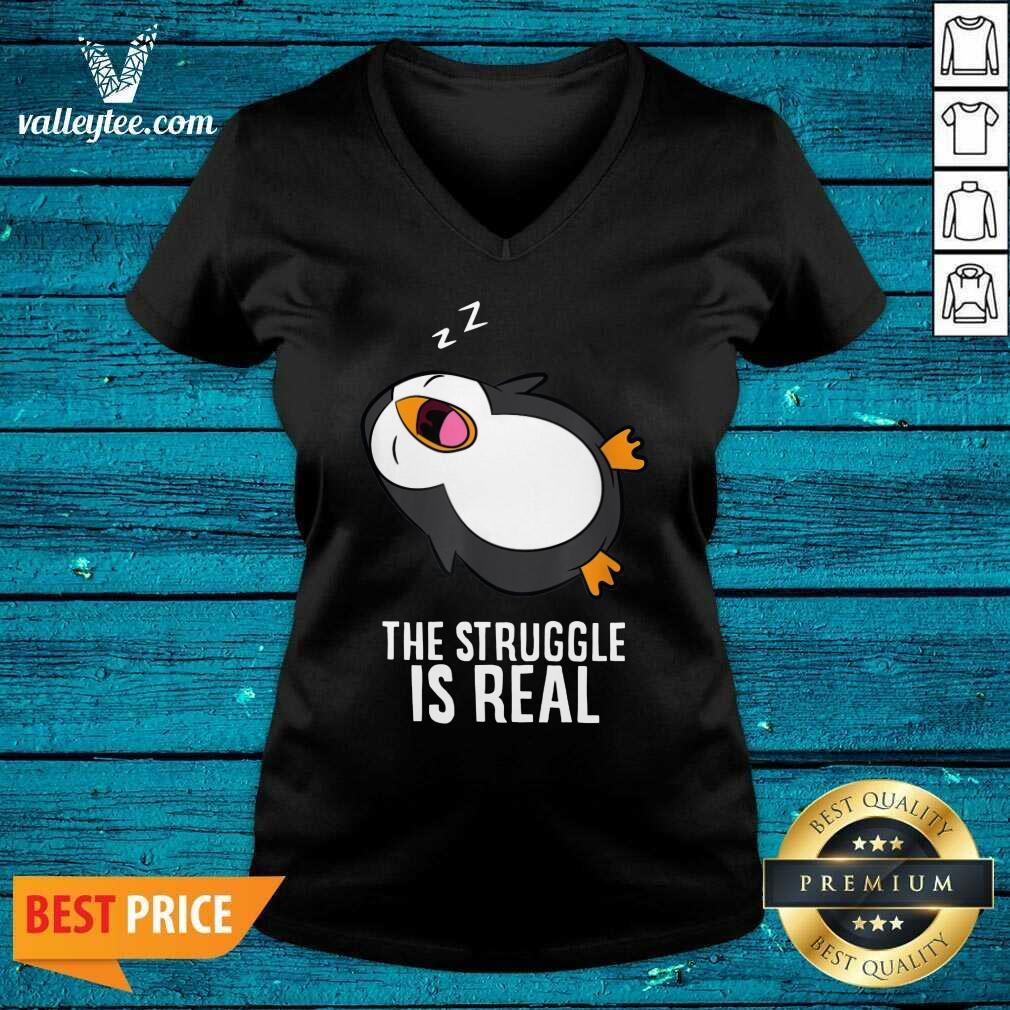 Penguin Lazy The Struggle Is Real Shirt - Image 3