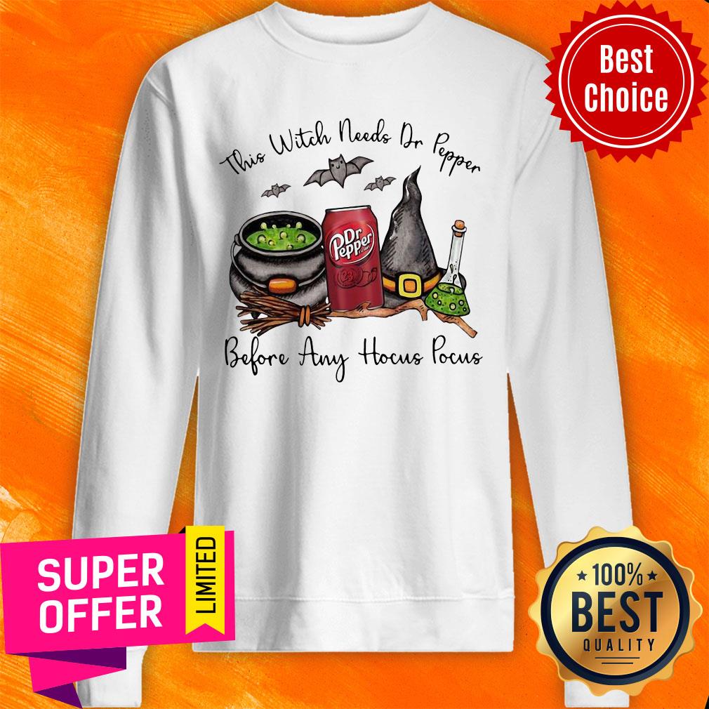 This Witch Needs Dr Pepper Before Any Hocus Pocus Halloween Shirt - Image 3