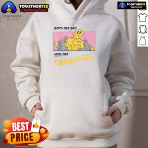 Alternative view of Official Boys Get Sad Men Get Depressed T-Shirt