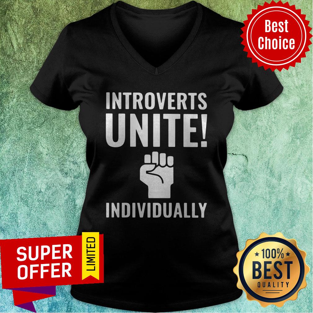 Awesome Introverts Unite Individually Shirt - Image 4