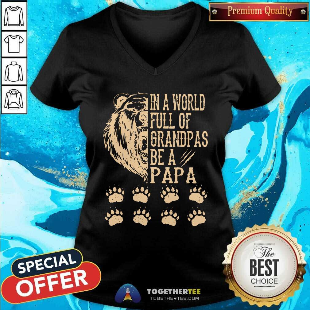 In A World Full Of Grandpas Be A Papa Bear Shirt - Image 3