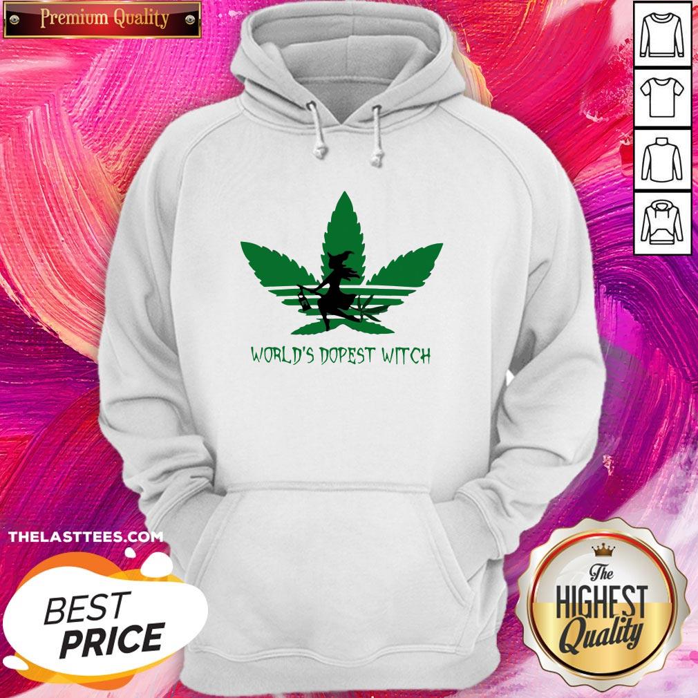 Perfect Weed World’s Dopest Witch Adidas Halloween Shirt - Image 5
