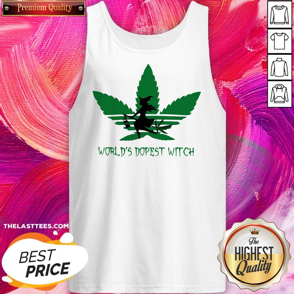 Perfect Weed World’s Dopest Witch Adidas Halloween Shirt - Image 3
