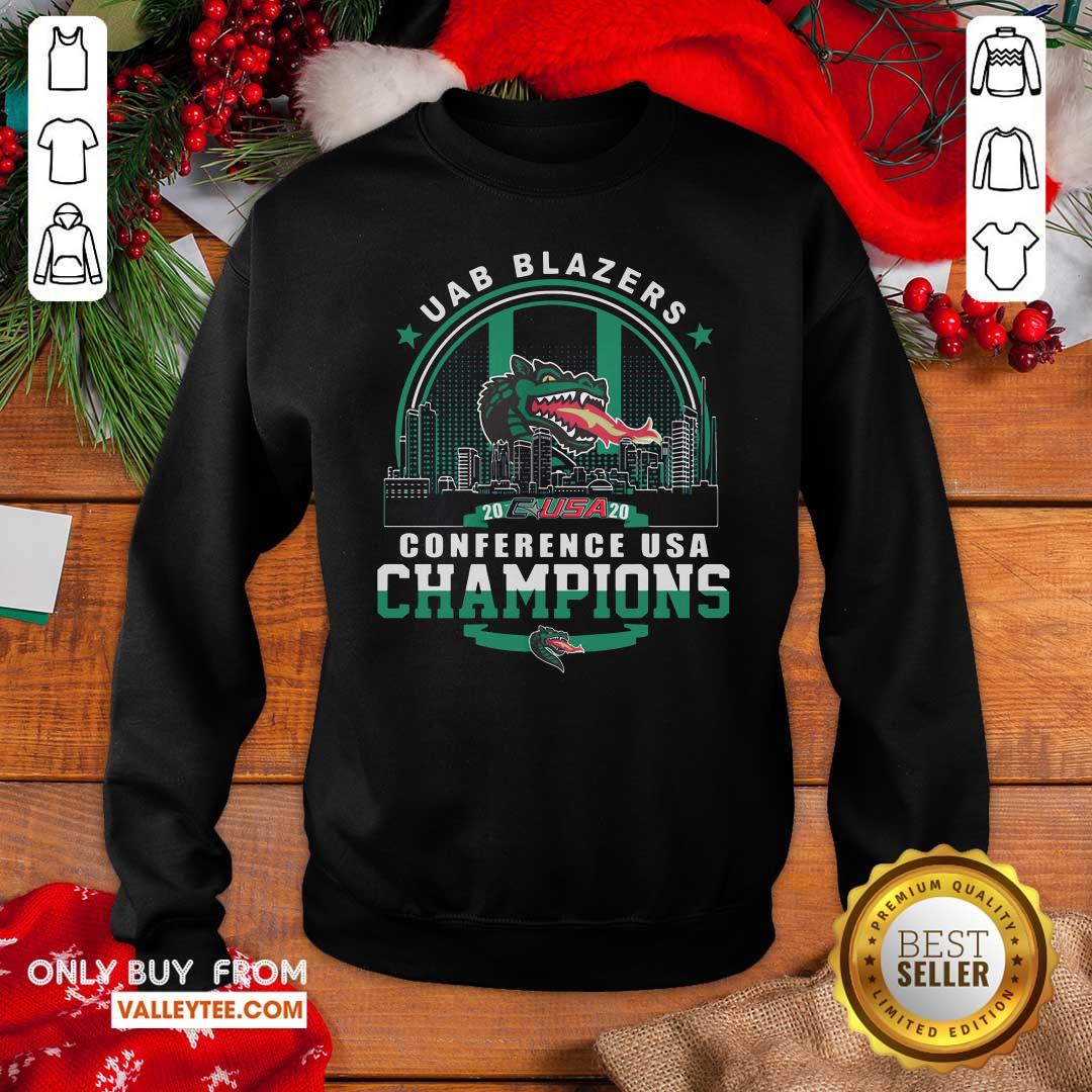 Funny Uab Blazers C USA 2020 Conference Usa Champions Shirt - Image 3