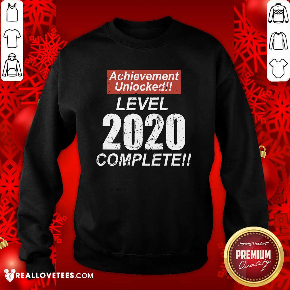 Happy Retro Achievement Unlocked Level 2020 Complete Shirt - Image 3