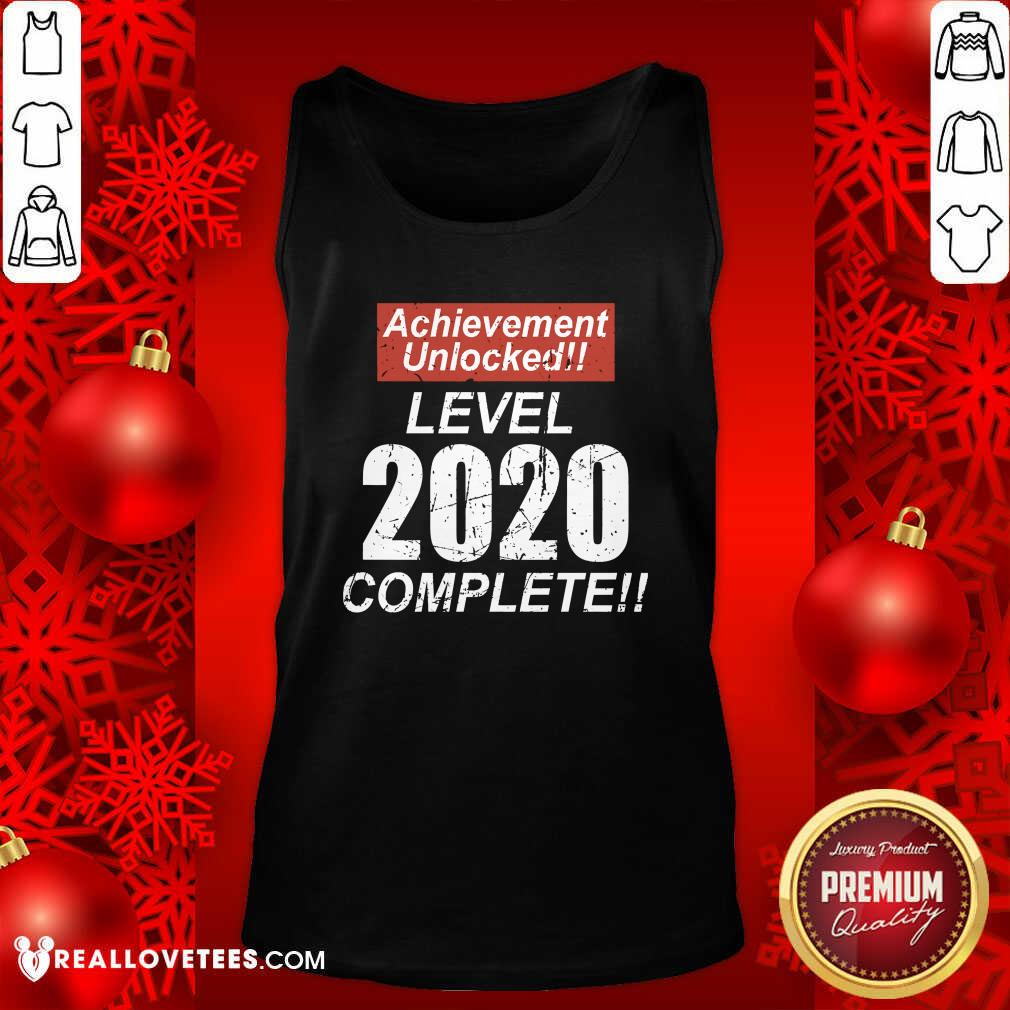 Happy Retro Achievement Unlocked Level 2020 Complete Shirt - Image 2