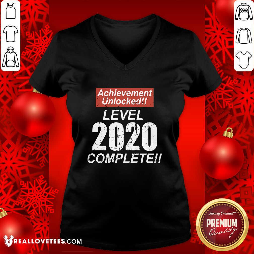 Happy Retro Achievement Unlocked Level 2020 Complete Shirt - Image 5