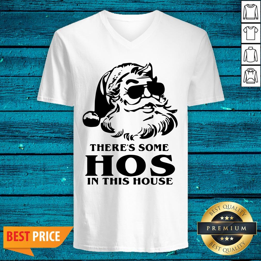 Happy Santa There's Some Hos In This House Christmas Shirt - Image 3