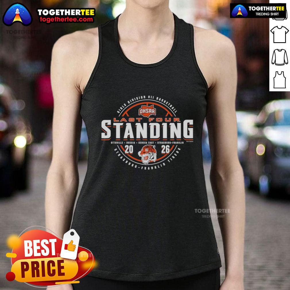 Nice Strasburg-Franklin Tigers 2026 OHSAA Girls Basketball Division 7 Last Four Standing T-Shirt - Image 6