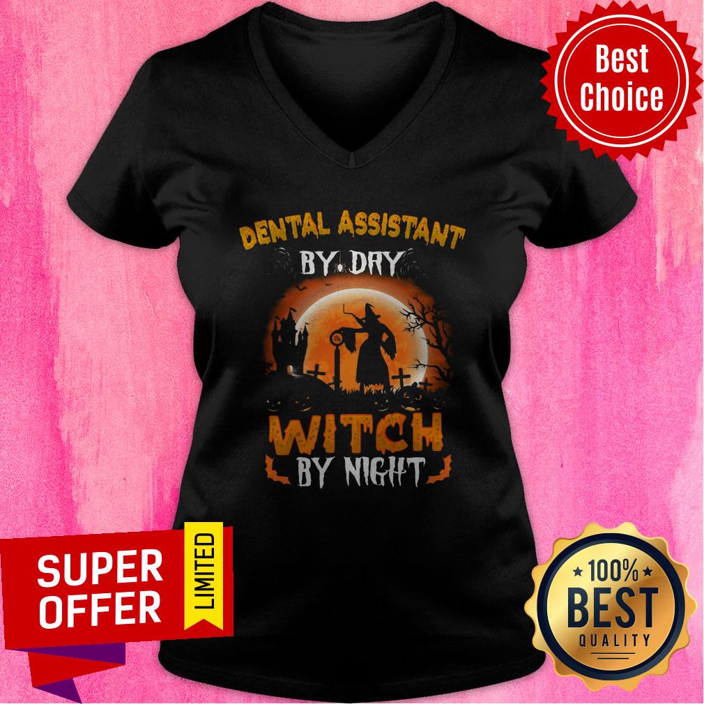 Funny Dental Assistant By Day Witch By Night Shirt - Image 4