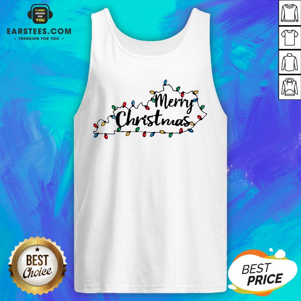 Pretty Kentucky Merry Christmas Light Shirt - Image 4
