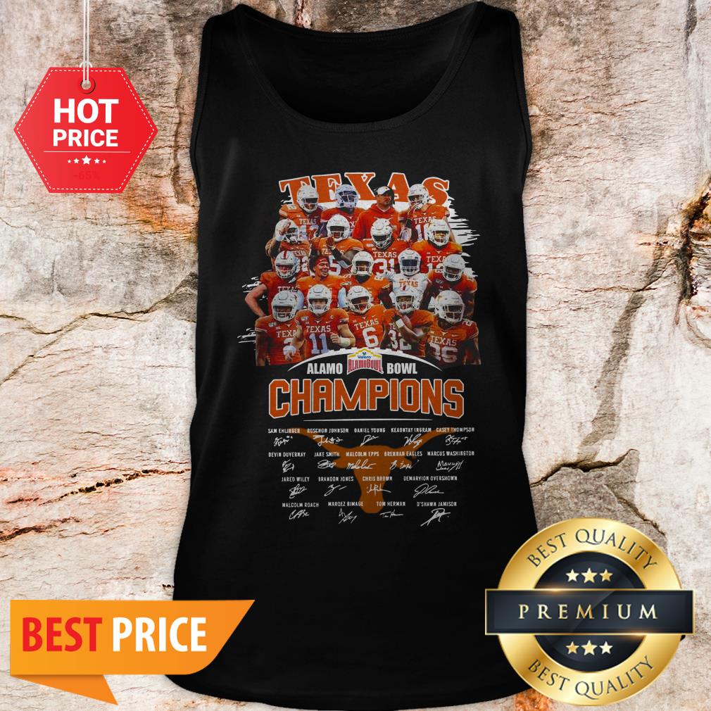 Texas Longhorns Alamo Bowl Champions Signatures Shirt - Image 3