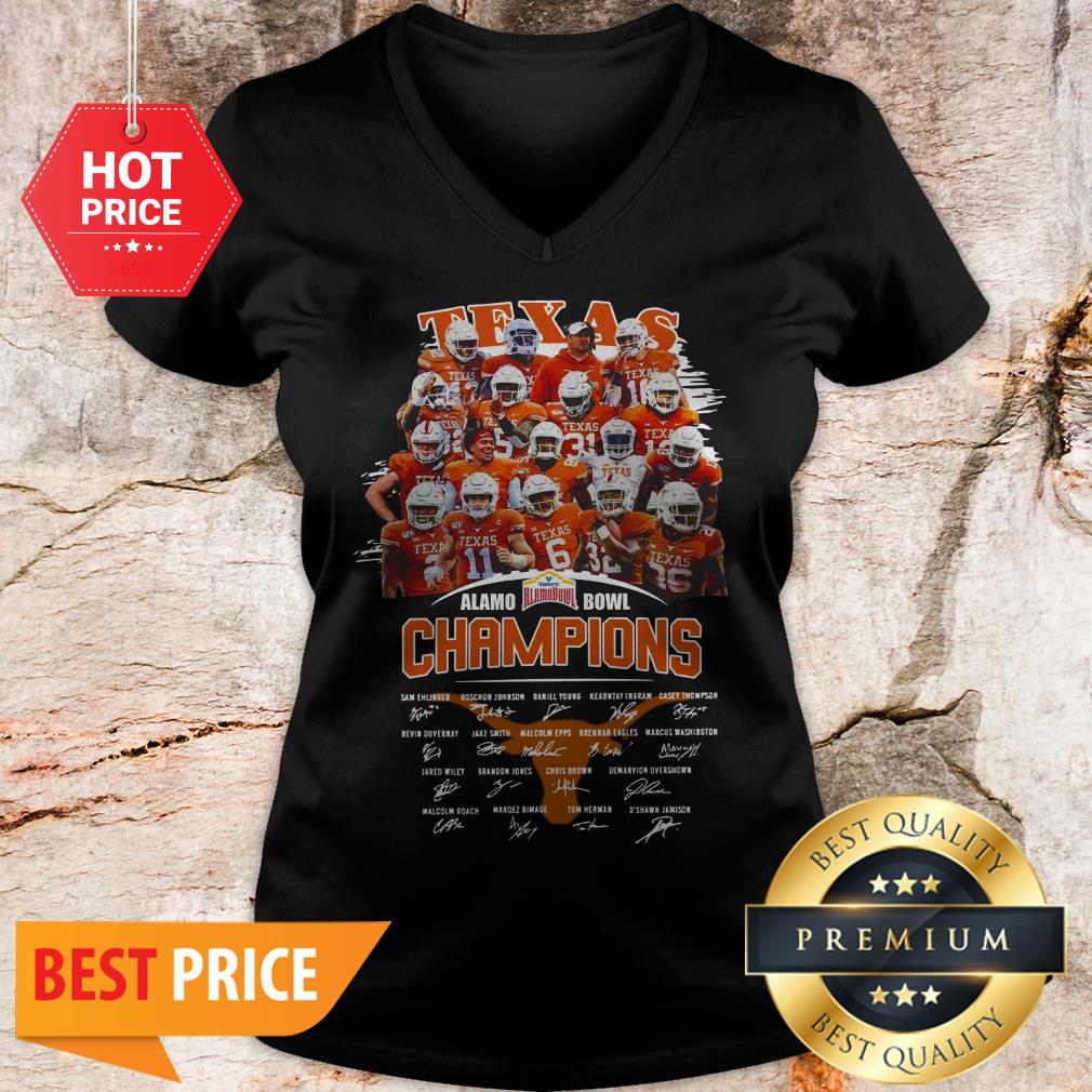 Texas Longhorns Alamo Bowl Champions Signatures Shirt - Image 2