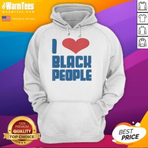 Alternative view of Official I Love Black People Heart Shape Funny T-Shirt