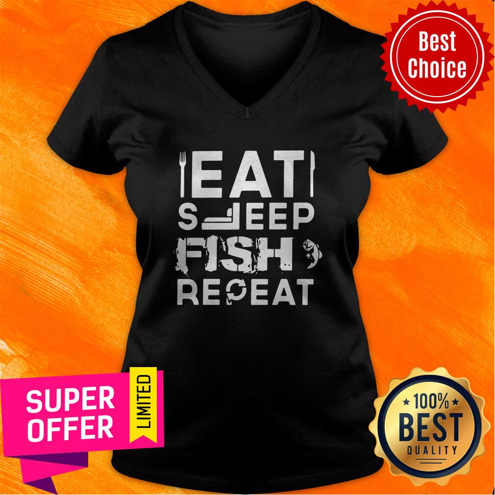 Awesome Eat Sleep Fish Repeat Shirt - Image 4