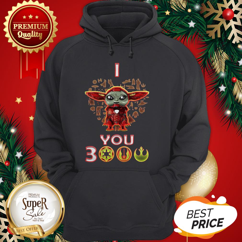 Star Wars Baby Yoda Iron Man I Love You 3000 Shirt - Image 5