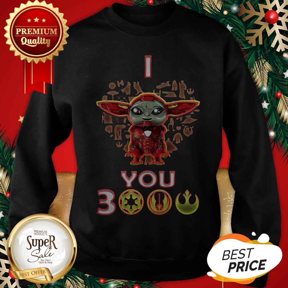 Star Wars Baby Yoda Iron Man I Love You 3000 Shirt - Image 4