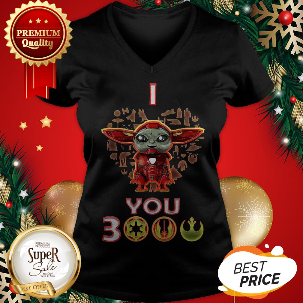 Star Wars Baby Yoda Iron Man I Love You 3000 Shirt - Image 2