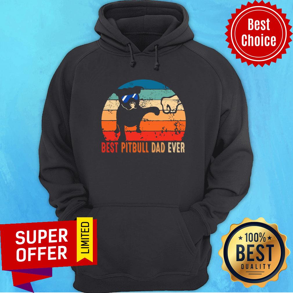 Best Pitbull Dad Ever Father's Day Vintage Shirt - Image 2