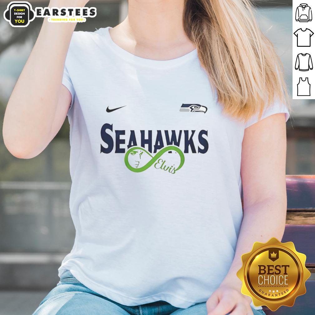 Original Seattle Seahawks NFL Elvis Presley Loves You Fan T-Shirt - Image 3