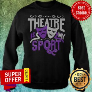 Alternative view of Official Theatre Is My Sport Christmas Face Mask Shirt