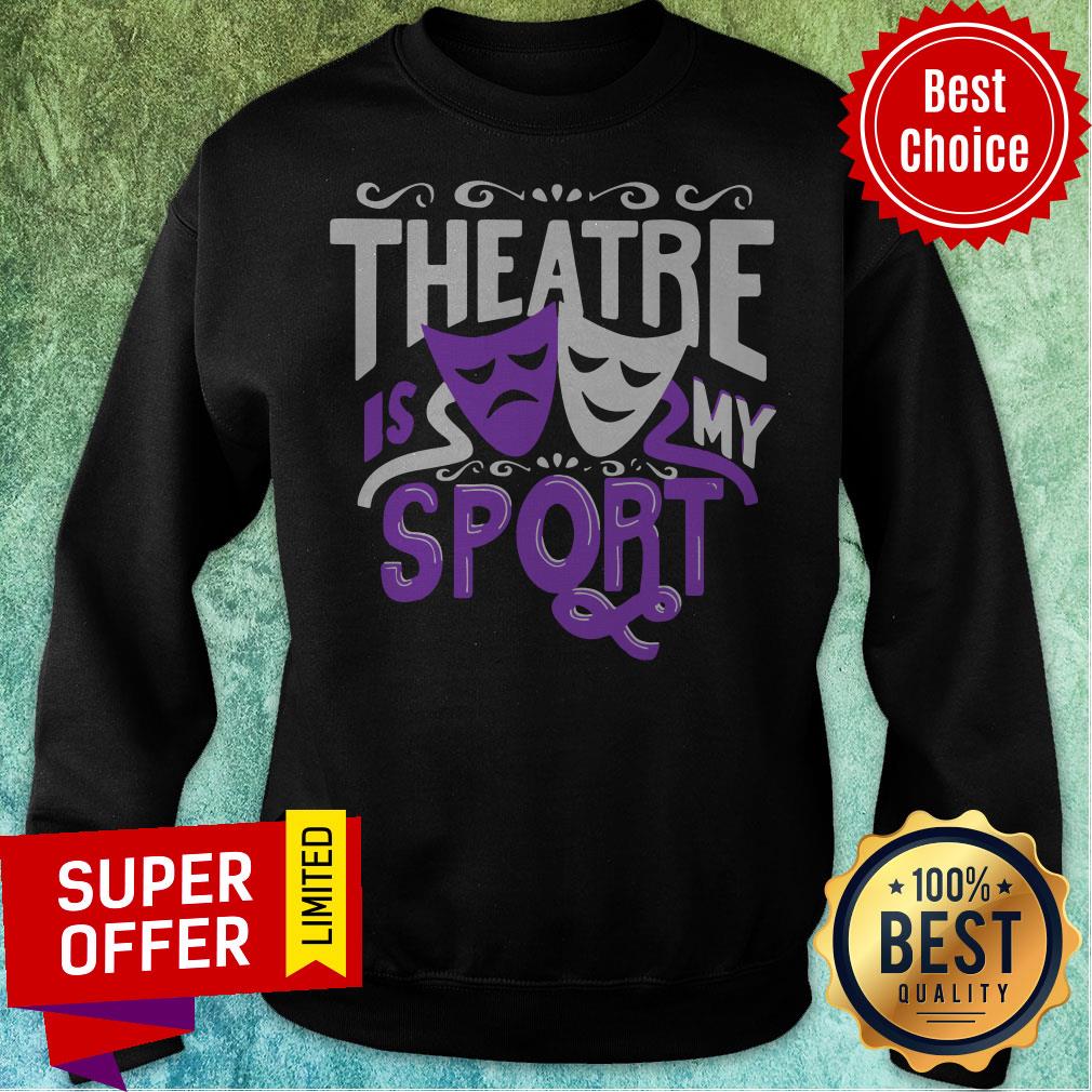 Official Theatre Is My Sport Christmas Face Mask Shirt - Image 2