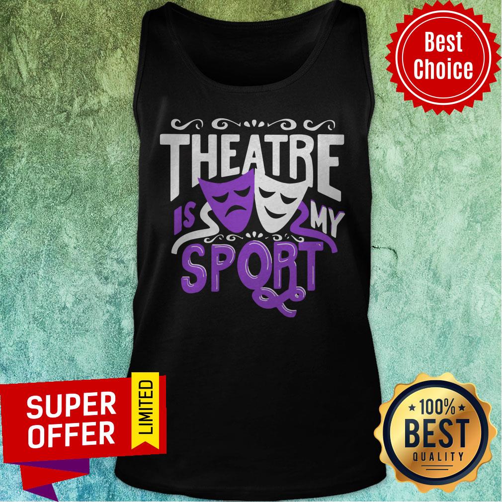 Official Theatre Is My Sport Christmas Face Mask Shirt - Image 5