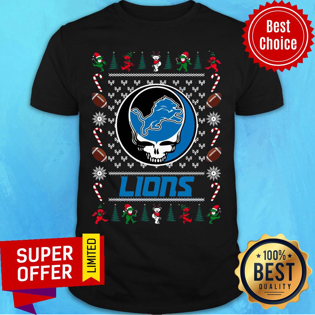 Premium Detroit Lions Grateful Dead Ugly Christmas Shirt