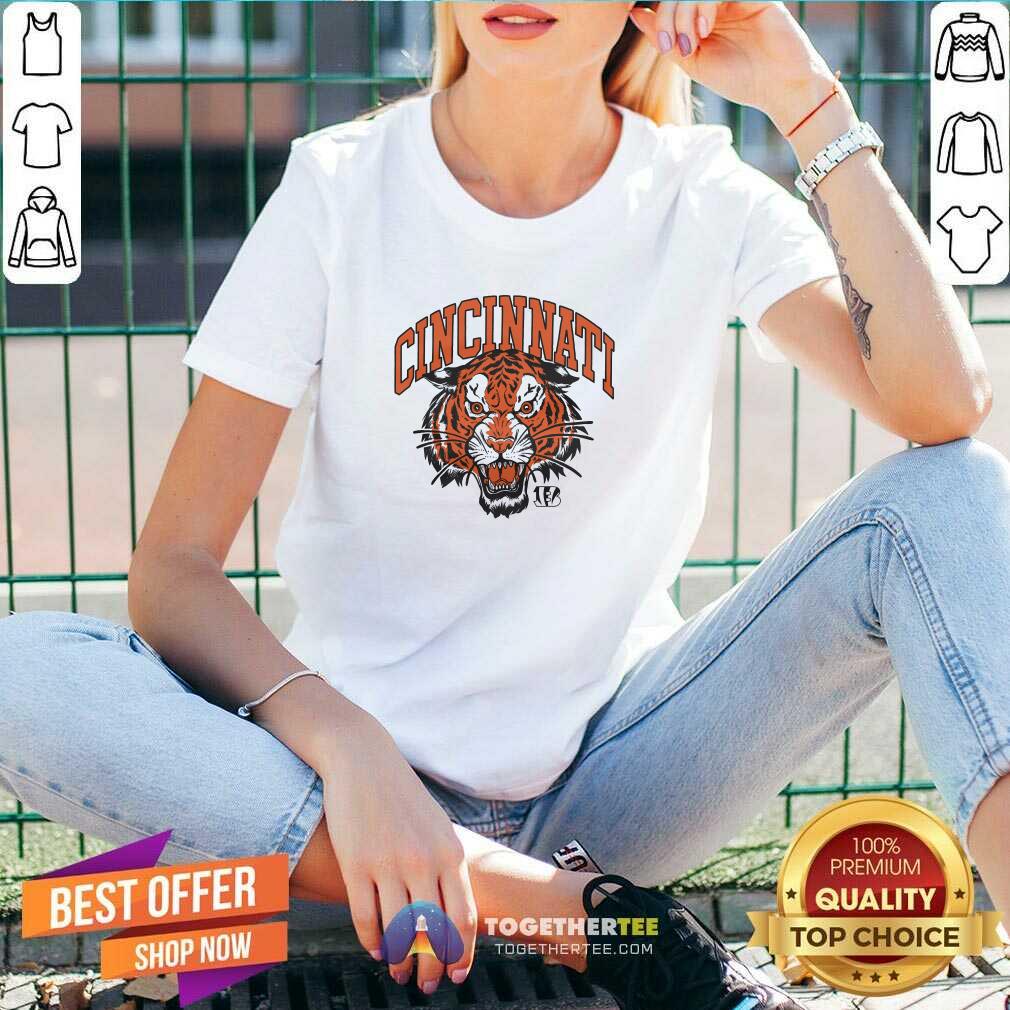Official Cincinnati Bengals Tiger Head T-Shirt - Image 2