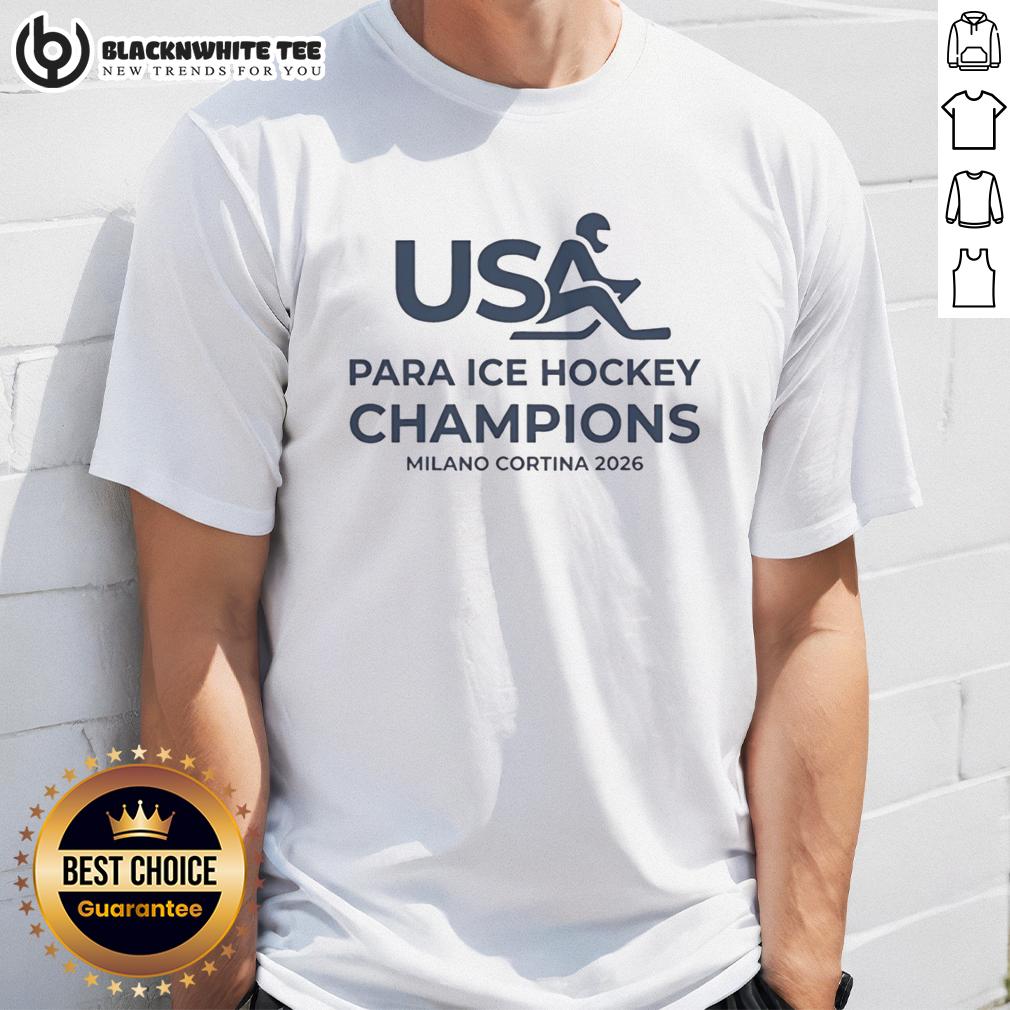 Pretty USA Para Ice Hockey Champions Milano Cortina 2026 T-Shirt