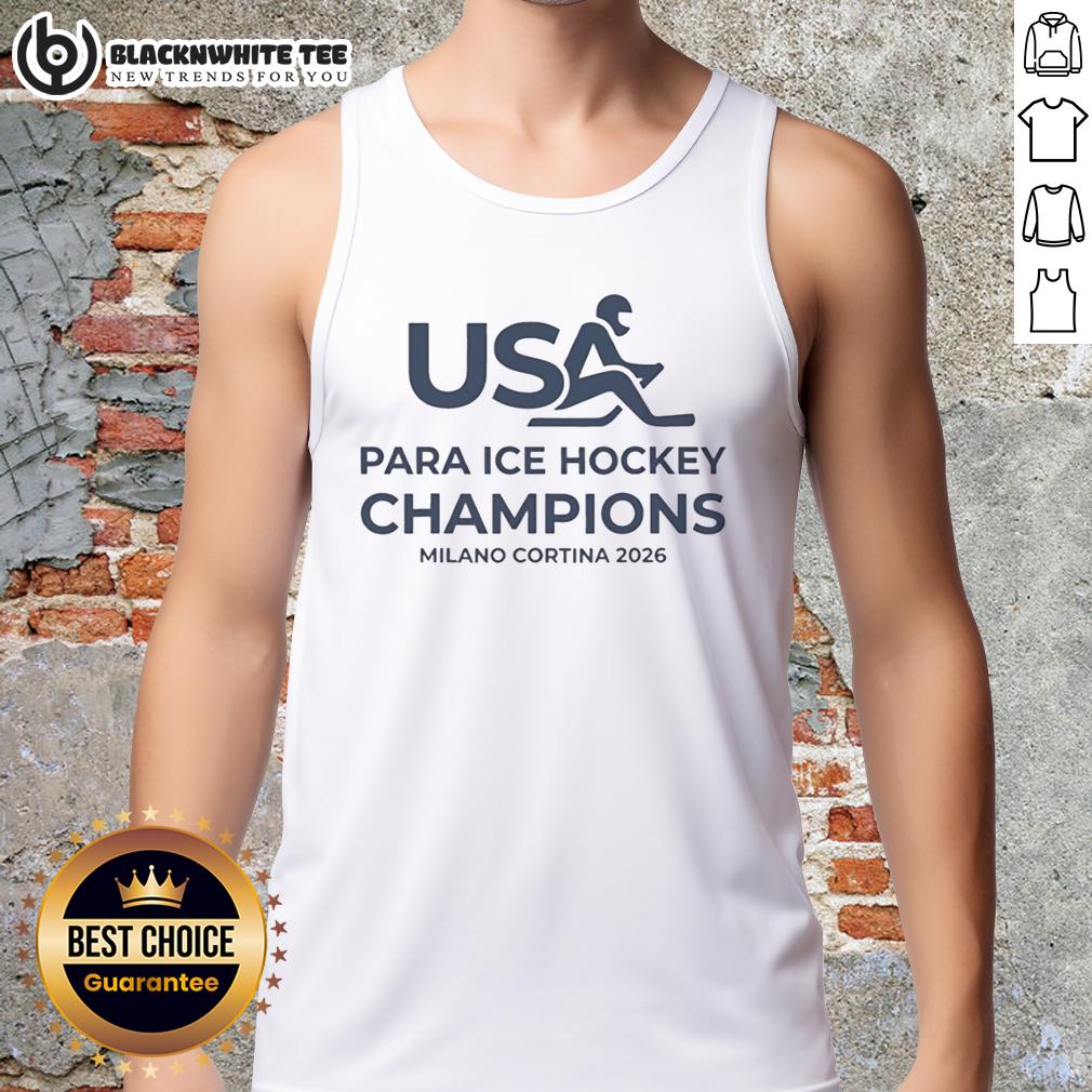Pretty USA Para Ice Hockey Champions Milano Cortina 2026 T-Shirt - Image 4