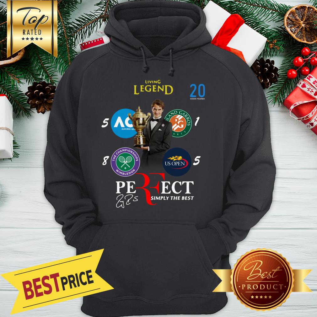 Roger Federer Living Legend 20 Roger Federer Perfect Simply The Best Signature Shirt - Image 5