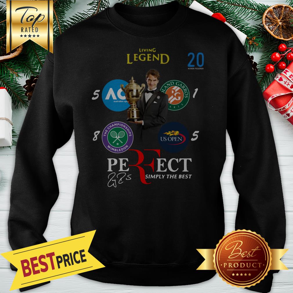 Roger Federer Living Legend 20 Roger Federer Perfect Simply The Best Signature Shirt - Image 4