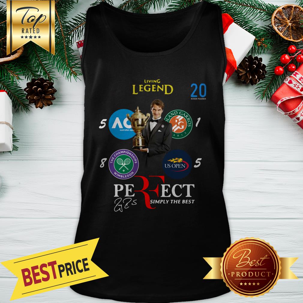 Roger Federer Living Legend 20 Roger Federer Perfect Simply The Best Signature Shirt - Image 3
